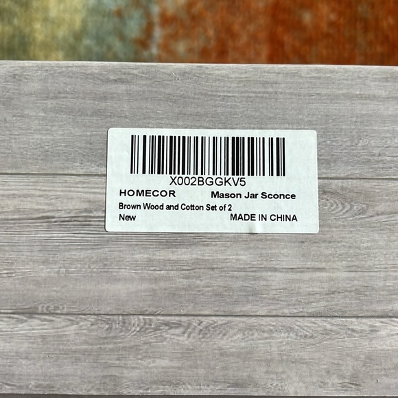 Brand New Rustic Wood Wall Sconces Set Mason Jar LED Fairy Lights Remote Control - Picture 12 of 14